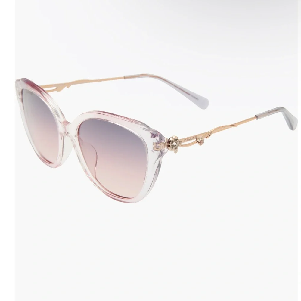 COACH NWT 55mm Cat Eye Sunglasses - Violet - Picture 3 of 3